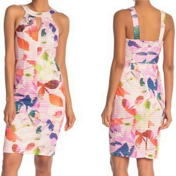 Trina Turk Dresses & Skirts - Trina Turk Floral Tropical Multicolor Halter Dress